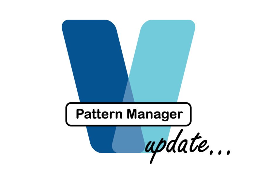 OPAF logo with the name 'Pattern Manager' overlaying it. Additional text saying 'update...'